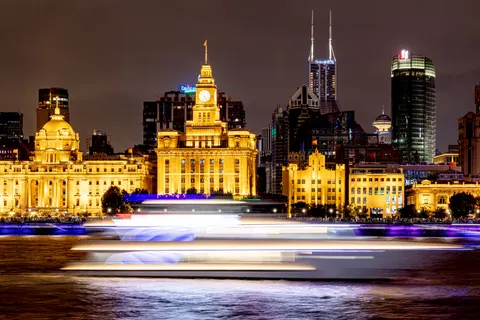 Tapeta Szanghaj Nocą 4K · city · 3840×2561