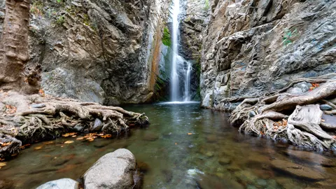 والپیپر آبشار جنگلی با کیفیت 4K · waterfall · 3840×2160