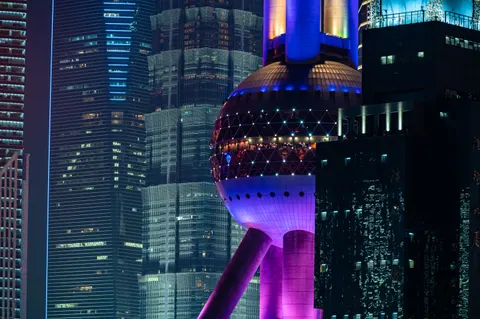 Shanghai Night 4K Wallpaper · city · 3840×2555