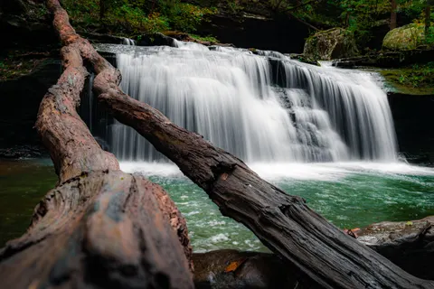 Sfondo Cascata nel bosco 4K · waterfall · 3840×2563