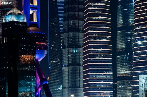Fond d'écran Shanghai de nuit 4K · city · 3840×2555