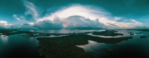 Tropical Island 4K Wallpaper · tropical · 3840×1491