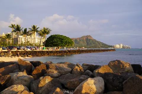 Tropischer Sonnenuntergang 4K Hintergrundbild · tropical · 3840×2560