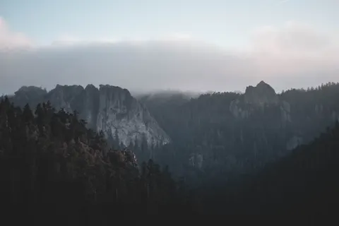 Dark Mountains 4K Wallpaper · dark · 3840×2560