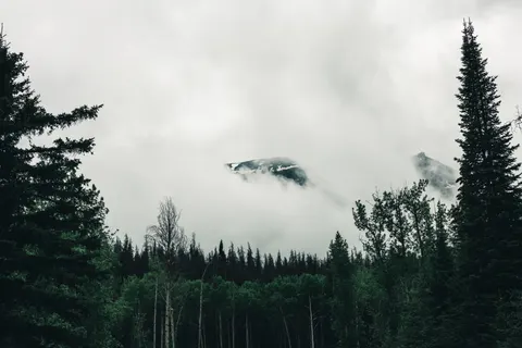 Dark Mountains 4K Wallpaper · dark · 3840×2561