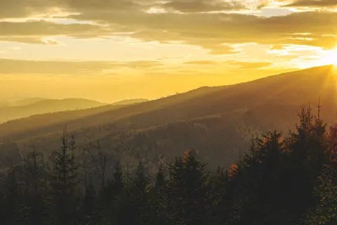 Sunset Mountains 4K Wallpaper · sunset · 3840×2560