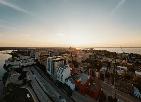 Aerial City 4K Wallpaper · aerial · 3840×2765