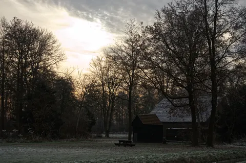 Winter Cabin 4K Wallpaper · winter · 3840×2553