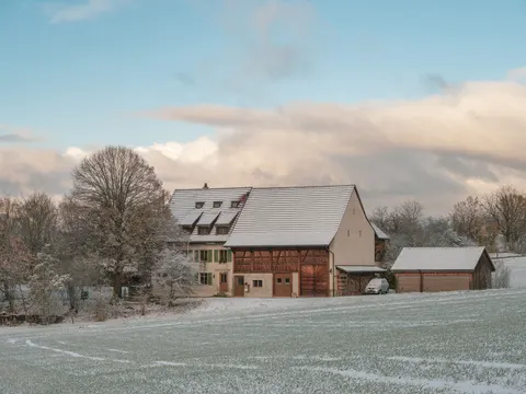 Winter Cabin 4K Wallpaper · winter · 3840×2880