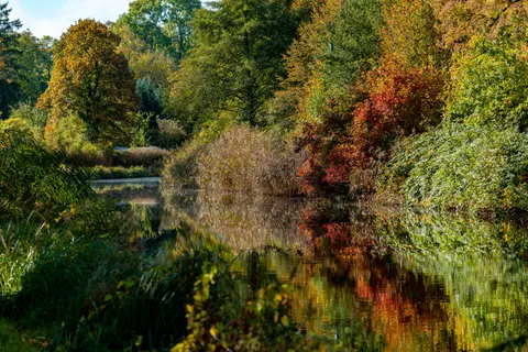 Autumn Lake 4K Wallpaper · autumn · 3840×2560