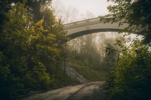 Fondo de pantalla Carretera con niebla 4K · nature · 3840×2560