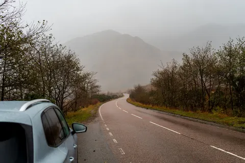 Foggy Road 4K Wallpaper · nature · 3840×2560