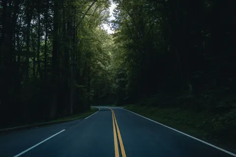 Neblige Straße 4K Hintergrundbild · nature · 3840×2561