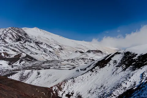 Snowy Volcano 4K Wallpaper · mountains · 3840×2563