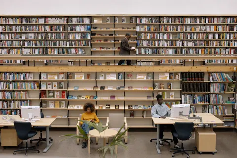 Grand Library 4K Wallpaper · architecture · 3840×2560