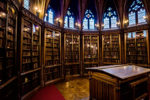 Grand Library 4K Wallpaper · architecture · 3840×2559