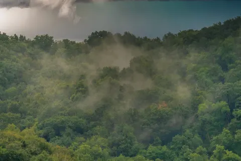 Foggy Valley 4K Wallpaper · mountains · 3840×2560
