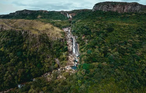 Valley Waterfall 4K Wallpaper · mountains · 3840×2446