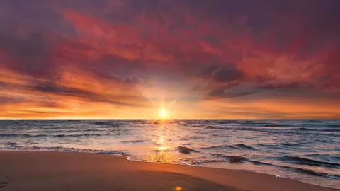 Ocean Sunset 4K Wallpaper · ocean · 3840×2160