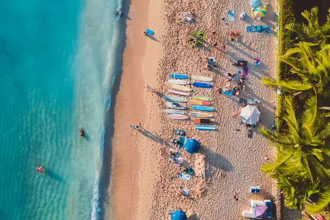 Beach from Above 4K Wallpaper · ocean · 3840×2558