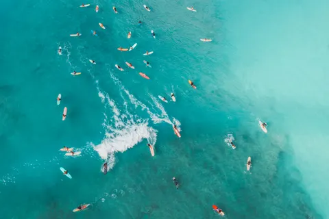 Beach from Above 4K Wallpaper · ocean · 3840×2558
