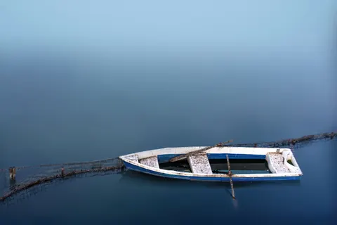 Boat at Sea 4K Wallpaper · ocean · 3840×2563