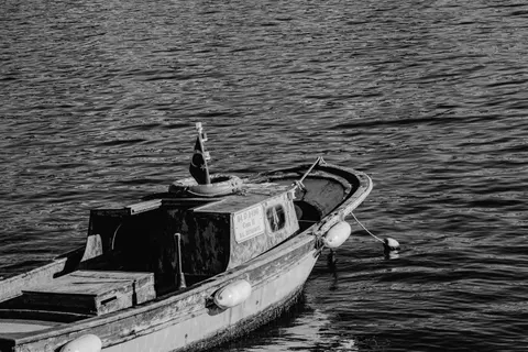 Boat at Sea 4K Wallpaper · ocean · 3840×2560