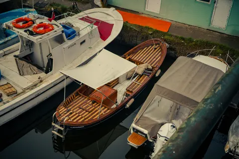 Boat at Sea 4K Wallpaper · ocean · 3840×2560