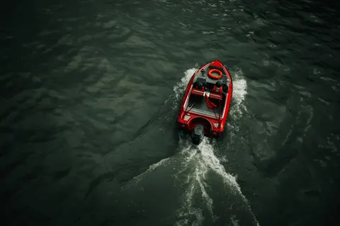 Boat at Sea 4K Wallpaper · ocean · 3840×2560