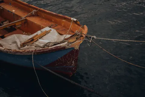 Boat at Sea 4K Wallpaper · ocean · 3840×2560