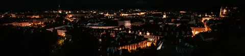 Prague Rooftops 4K Wallpaper · city · 3840×877