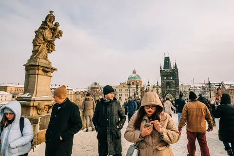 Prague Rooftops 4K Wallpaper · city · 3840×2563