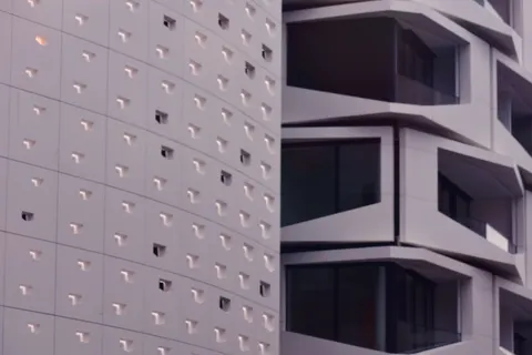 Futuristic Facade 4K Wallpaper · architecture · 3840×2560