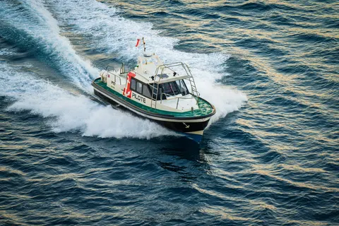 Boat at Sea 4K Wallpaper · ocean · 3840×2560