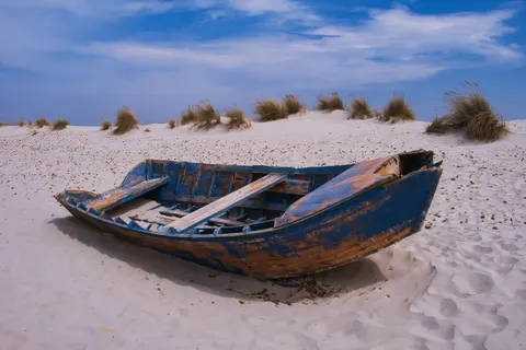 Boat at Sea 4K Wallpaper · ocean · 3840×2560