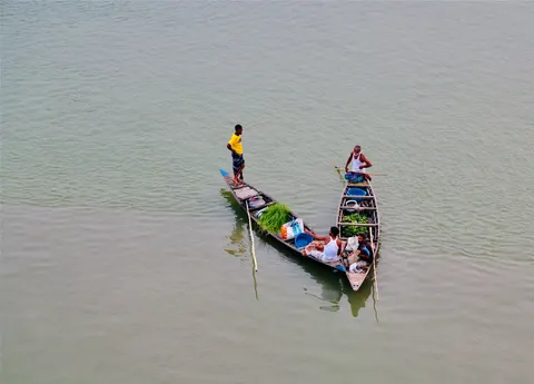 Boat at Sea 4K Wallpaper · ocean · 3840×2757