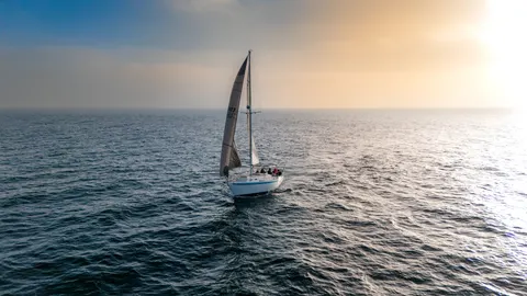 Boat at Sea 4K Wallpaper · ocean · 3840×2160