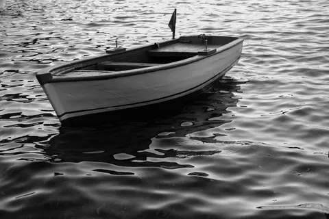 Boat at Sea 4K Wallpaper · ocean · 3840×2560