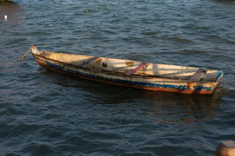 Boat at Sea 4K Wallpaper · ocean · 3840×2563