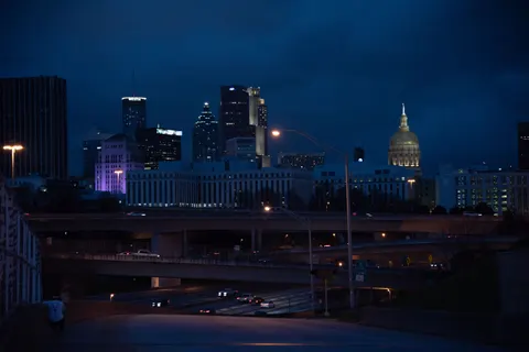 City Skyline at Night 4K Wallpaper · city · 3840×2563