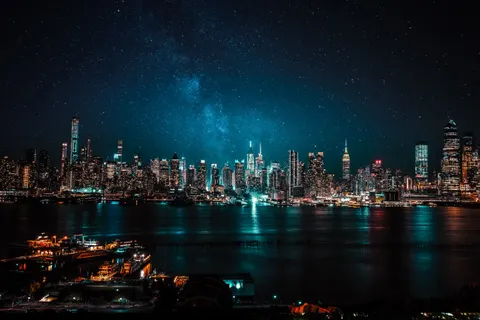City Skyline at Night 4K Wallpaper · city · 3840×2560