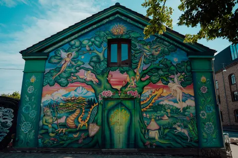 다채로운 집들 4K 배경화면 · architecture · 3840×2560