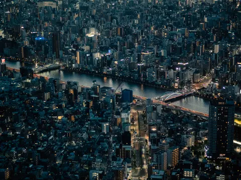 خلفية المدينة من الجو بدقة 4K · city · 3840×2883