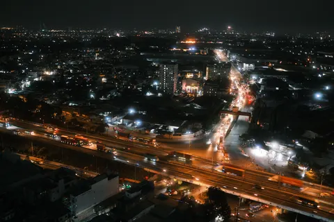 Fondo de pantalla Ciudad aérea 4K · city · 3840×2560