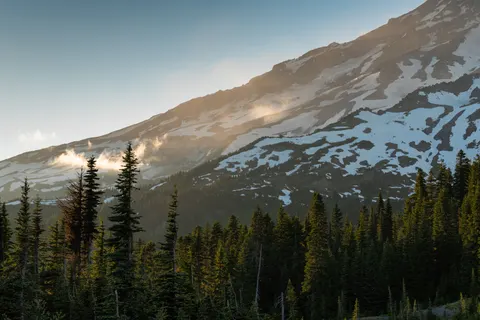 Snowy Volcano 4K Wallpaper · mountains · 3840×2561