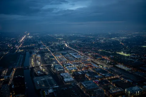 Fondo de pantalla Ciudad aérea 4K · city · 3840×2560