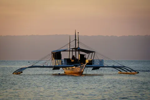 Boat at Sea 4K Wallpaper · ocean · 3840×2560