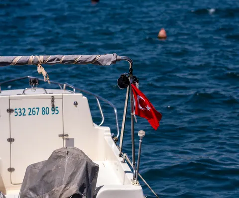 Boat at Sea 4K Wallpaper · ocean · 3840×3183
