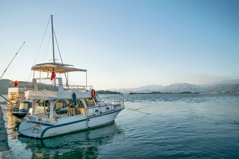 Boat at Sea 4K Wallpaper · ocean · 3840×2560