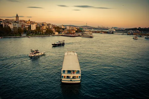 Boat at Sea 4K Wallpaper · ocean · 3840×2560